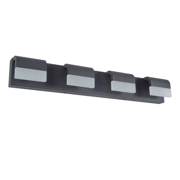 30" Modern 4-Light LED Bathroom Vanity Light Fixture, Black Iron & Acrylic Wall Sconce, Dimmable Vanity Lights for Bathroom, Dressing Room, Powder Room, Hardwired Over Mirror Lighting