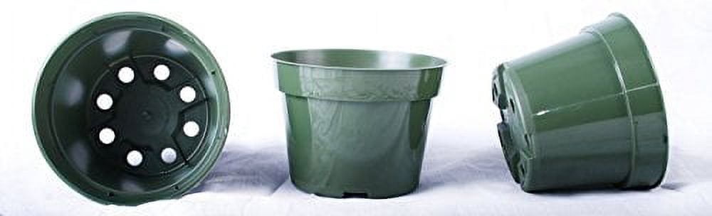 4.5 Inch Heavy-Duty Green Round Nursery Pots - Set Of 25 (Plastic, Azalea/Flower Pots)