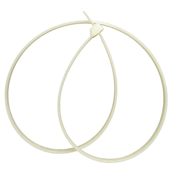 30" Natural Nylon Plastic Cable Ties CTNN-071 (50 pcs)