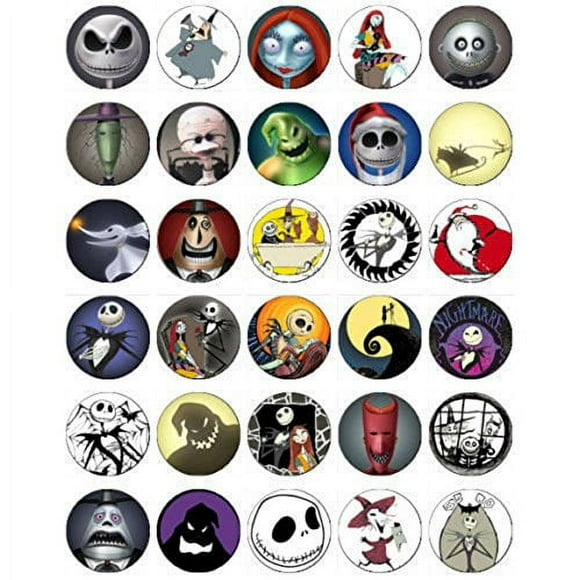 30 Nightmare Before Christmas Edible Frosting Cupcake Toppers* 30 ct