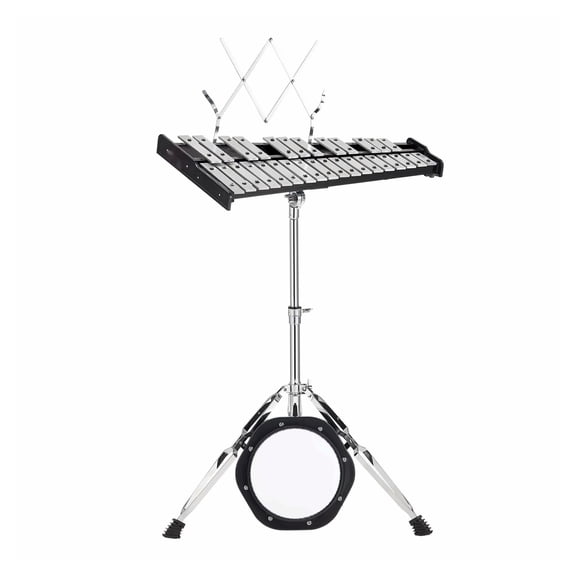 30 Note Glockenspiel Xylophone Kit, Professional Percussion Instrument Set with Stand & Bag for Students & Adults