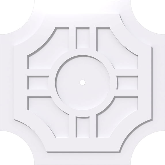 30"OD x 1"ID x 10"C x 1"P Haus Architectural Grade PVC Contemporary Ceiling Medallion