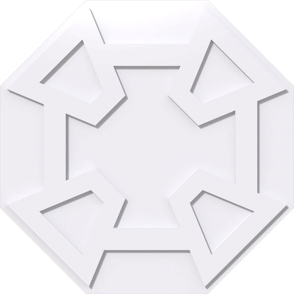 30"OD x 10 1/2"C x 1"P Logan Architectural Grade PVC Contemporary Ceiling Medallion