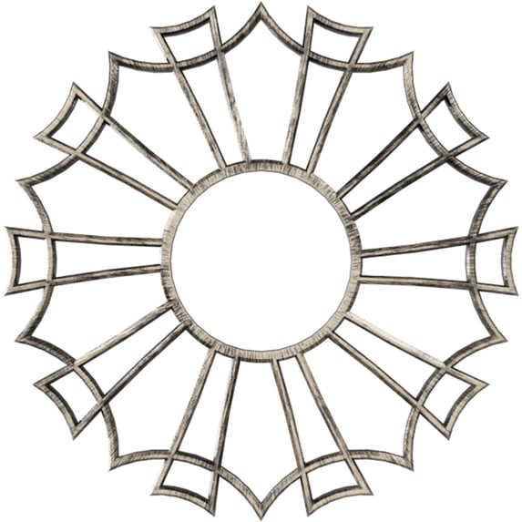 30"OD x 10 1/2"ID x 1"P Augustus Architectural Grade PVC Pierced Ceiling Medallion, Antiqued Warm Silver