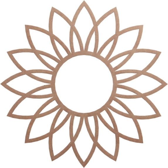 30"OD x 10 1/2"ID x 3/8"T Daisy Wood Fretwork Pierced Ceiling Medallion, Wood (Paint Grade)