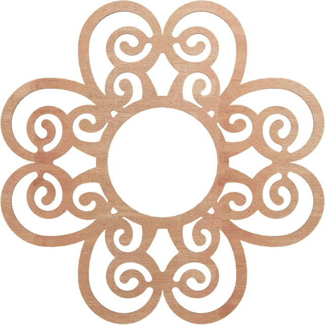 30"OD x 10 1/4"ID x 1/4"T Cohen Wood Fretwork Pierced Ceiling Medallion, Cherry