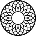thumbnail image 1 of 30"OD x 10 1/4"ID x 1"P Cannes Architectural Grade PVC Pierced Ceiling Medallion, Black, 1 of 10