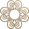 thumbnail image 1 of 30"OD x 10 1/4"ID x 3/8"T Cohen Wood Fretwork Pierced Ceiling Medallion, Hickory, 1 of 3