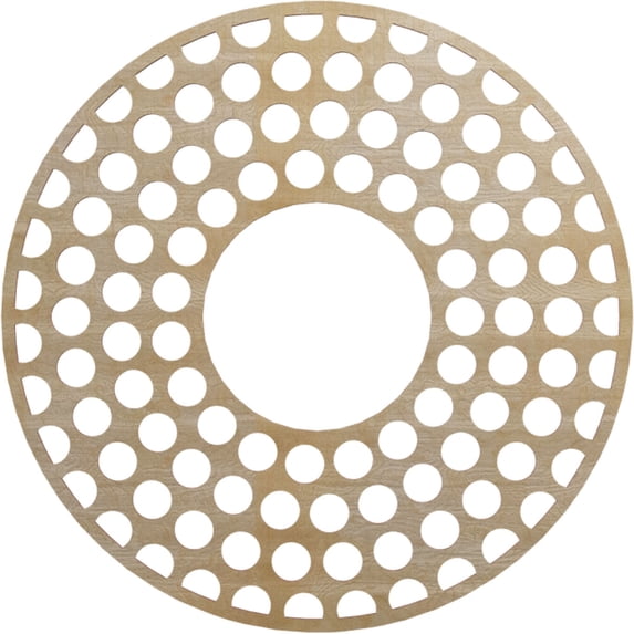 30"OD x 10 7/8"ID x 1/4"T Fink Wood Fretwork Pierced Ceiling Medallion, Hickory