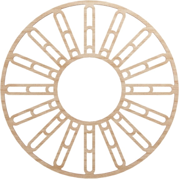 30"OD x 10 7/8"ID x 1/4"T Hale Wood Fretwork Pierced Ceiling Medallion, Alder