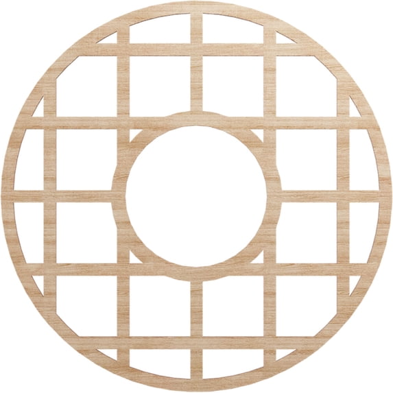 30"OD x 10 7/8"ID x 1/4"T O'Neal Wood Fretwork Pierced Ceiling Medallion, Alder