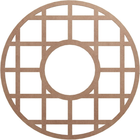 30"OD x 10 7/8"ID x 3/8"T O'Neal Wood Fretwork Pierced Ceiling Medallion, Wood (Paint Grade)