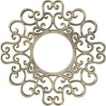 thumbnail image 1 of 30"OD x 11 1/2"ID x 1"P Reims Architectural Grade PVC Pierced Ceiling Medallion, Antiqued Pale Gold, 1 of 10