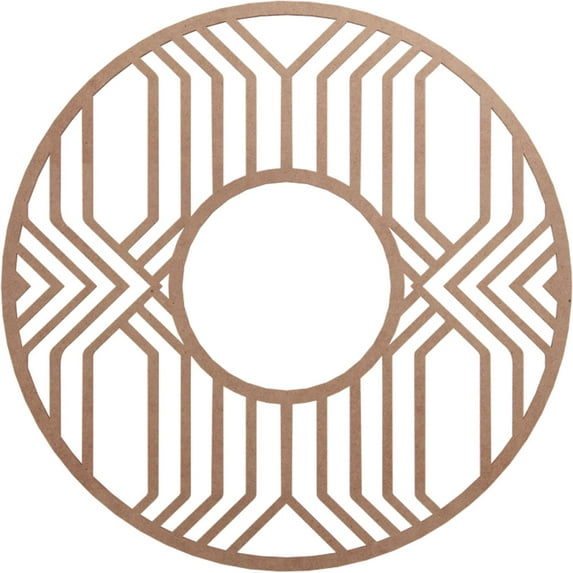 30"OD x 11"ID x 3/8"T Empire Wood Fretwork Pierced Ceiling Medallion, Wood (Paint Grade)