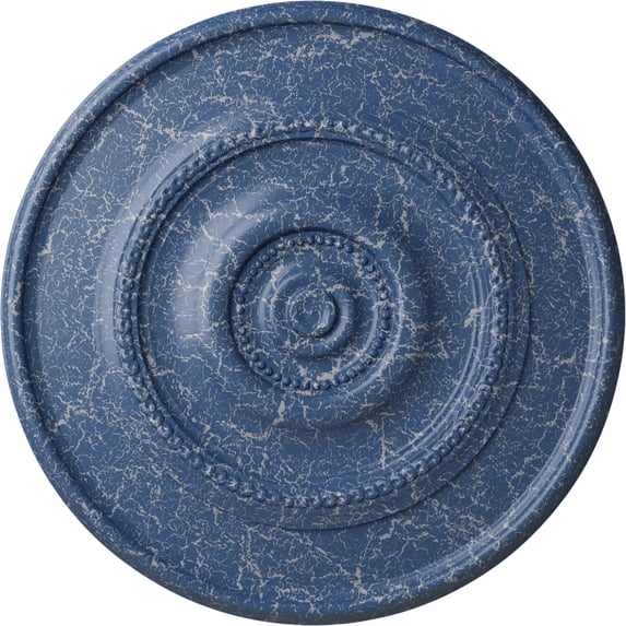 30"OD x 2 1/4"P Dylar Ceiling Medallion (Fits Canopies up to 6 1/4"), Hand-Painted Americana Crackle