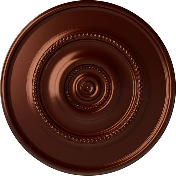 30"OD x 2 1/4"P Dylar Ceiling Medallion (Fits Canopies up to 6 1/4"), Hand-Painted Antique Copper