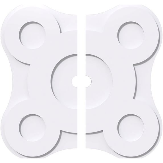 30"OD x 2"ID x 10 1/2"C x 1"P Luna Architectural Grade PVC Contemporary Ceiling Medallion, Two Piece