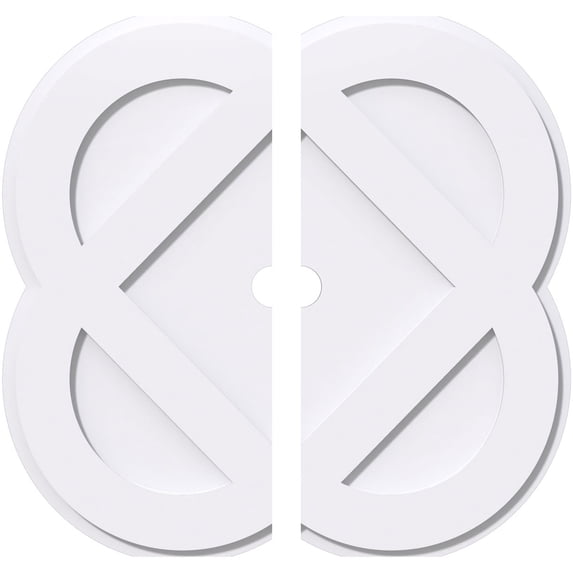 30"OD x 2"ID x 12"C x 1"P Charlotte Architectural Grade PVC Contemporary Ceiling Medallion, Two Piece