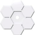 thumbnail image 1 of 30"OD x 3"ID x 10 1/2"C x 1"P Daisy Architectural Grade PVC Contemporary Ceiling Medallion, 1 of 11