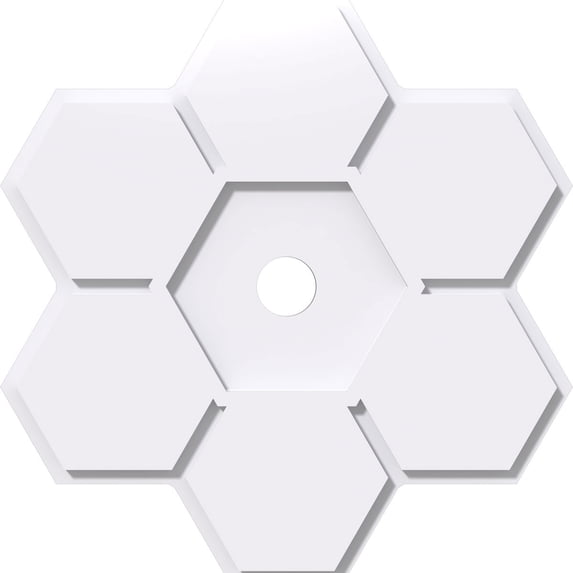 30"OD x 3"ID x 10 1/2"C x 1"P Daisy Architectural Grade PVC Contemporary Ceiling Medallion