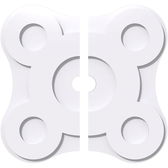 30"OD x 3"ID x 10 1/2"C x 1"P Luna Architectural Grade PVC Contemporary Ceiling Medallion, Two Piece