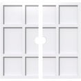 thumbnail image 1 of 30"OD x 3"ID x 10 1/2"C x 1"P Rubik Architectural Grade PVC Contemporary Ceiling Medallion, Two Piece, 1 of 11