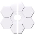 thumbnail image 1 of 30"OD x 5"ID x 10 1/2"C x 1"P Daisy Architectural Grade PVC Contemporary Ceiling Medallion, Two Piece, 1 of 11