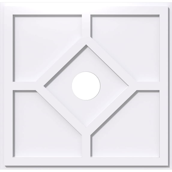 30"OD x 5"ID x 10 1/2"C x 1"P Embry Architectural Grade PVC Contemporary Ceiling Medallion
