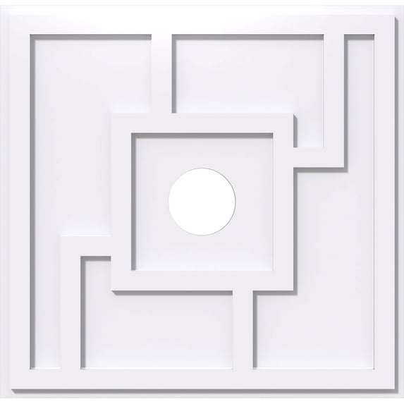 30"OD x 5"ID x 10 1/2"C x 1"P Knox Architectural Grade PVC Contemporary Ceiling Medallion