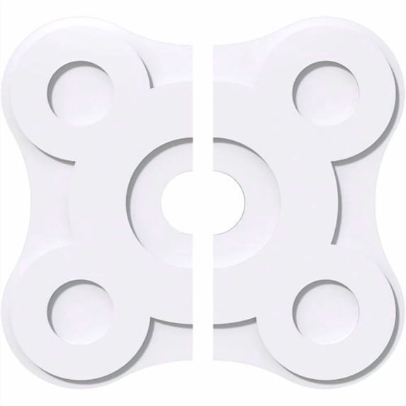 30"OD x 5"ID x 10 1/2"C x 1"P Luna Architectural Grade PVC Contemporary Ceiling Medallion, Two Piece