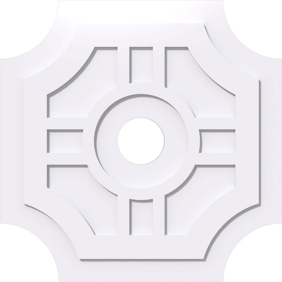 30"OD x 5"ID x 10"C x 1"P Haus Architectural Grade PVC Contemporary Ceiling Medallion