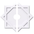 thumbnail image 1 of 30"OD x 5"ID x 16 1/2"C x 1"P Axel Architectural Grade PVC Contemporary Ceiling Medallion, Two Piece, 1 of 11