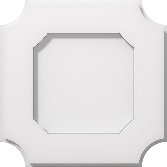 30"OD x 6"ID x 18"C x 1"P Locke Architectural Grade PVC Contemporary Ceiling Medallion, Two Piece