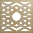 thumbnail image 1 of 30"OD x 7 3/4"ID x 1/4"T Chevron Wood Fretwork Pierced Ceiling Medallion, Birch, 1 of 16