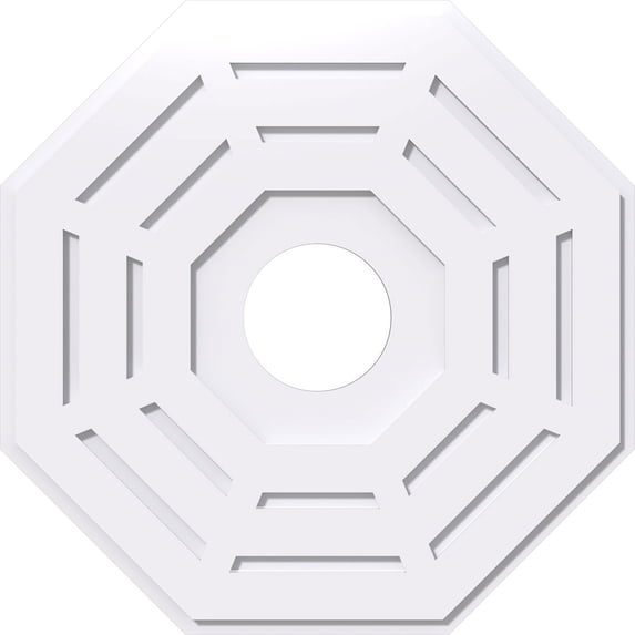 30"OD x 7"ID x 12"C x 1"P Westin Architectural Grade PVC Contemporary Ceiling Medallion