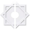 thumbnail image 1 of 30"OD x 7"ID x 16 1/2"C x 1"P Axel Architectural Grade PVC Contemporary Ceiling Medallion, Two Piece, 1 of 11