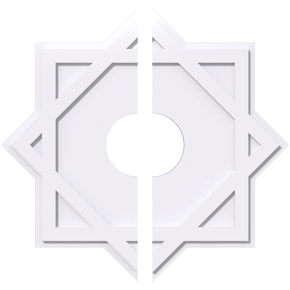 30"OD x 7"ID x 16 1/2"C x 1"P Axel Architectural Grade PVC Contemporary Ceiling Medallion, Two Piece