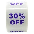 thumbnail image 1 of 30%-Off Sale Stickers, 1.5 Inch Round, Blue/White, 500 Adhesive Labels Per Roll, 45 Rolls, 1 of 4