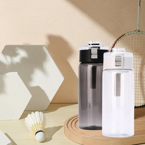 Up to 30% Off, Vsgery Leakproof Water Bottle, Handle Cup, Gym Fitness, Yoga Exercise, Stainless Steel, Portable, Hydration, Sports Bottle|Plastic,Black