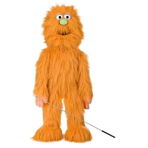 30" Orange Monster Puppet, Full Body Ventriloquist Style Puppet