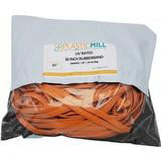 "30", Orange, UV Rated, Trash Bag Rubber Band for 75-100 Gallon Garbage cans, 25/Pack"