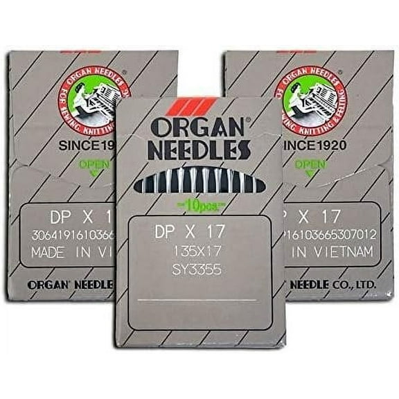 30 Organ 135x17 DPx17 Walking Foot Regular Sharp Industrial Sewing Needle  Multiple Sizes! Metric Size 140/22