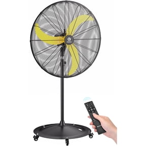 30inch Heavy Duty Industrial Pedestal Fan, BLDC Motor, 3200-8800CFM, Remote Control, 4-Speed