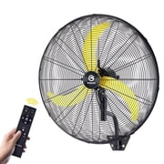 30 Inch Oscillating Wall Mount Fan, BLDC Motor, 4-Speed, 9800 CFM