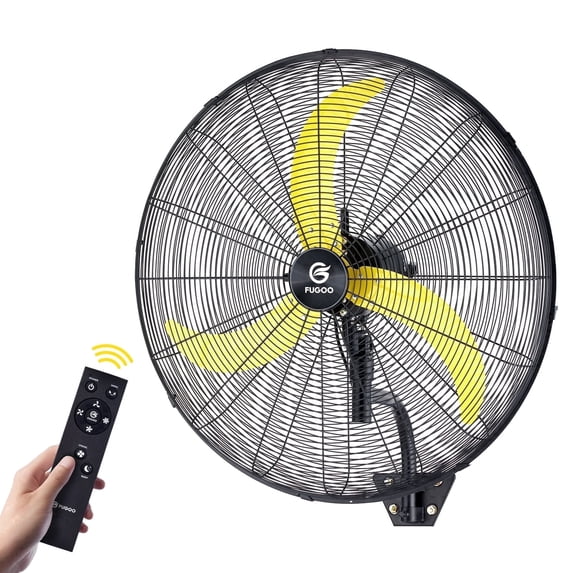 30 Inch Oscillating Wall Mount Fan, BLDC Motor, 4-Speed, 3200–8800 CFM