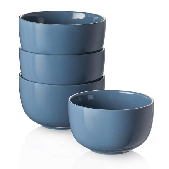 30 Oz Ceramic Bowl Set Of 4, 5.8 Inch Deep Large Bowls For Soup, Cereal, Ramen And Salad