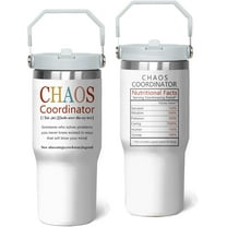 30 Oz Chaos Coordinator Tumbler with Thank You Gifts for Women, Boss, Coworker, Manager, Office, Teacher, Nurse, Mom, Friends, Chaos Coordinator Gifts Cup, Teacher Appreciation Gift