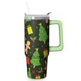 thumbnail image 1 of 30 Oz Merry Christmas Elk Tumbler With Handle, Coffee Travel Cup, Winter Holiday Present, 1 of 5