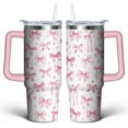 thumbnail image 1 of 30 Oz Pink Bow Tumbler with Handle, 1 of 1