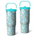 thumbnail image 1 of 30 Oz Tumbler Blue Alpaca Rainbow Tumbler with Lid and Straw, Birthday Gift Cup for Friend Women Men Coffee Travel Mug Thanksgiving Day Halloween Christmas Gift Water Bottle, 1 of 7